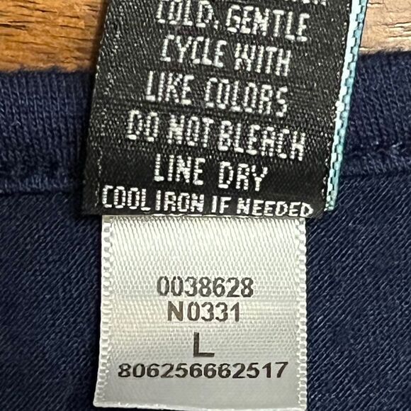 WEAVERS Pink White & Blue Striped Relaxed Fit Top Women’s Size Large – Y2K EUC - Picture 6 of 8